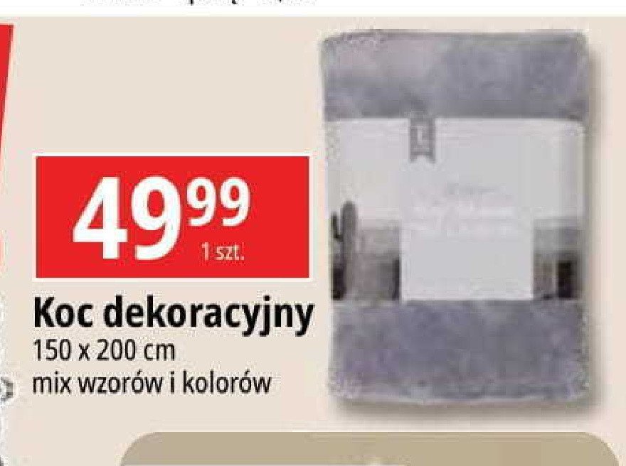 Koc dekoracyjny 150 x 200 cm promocja