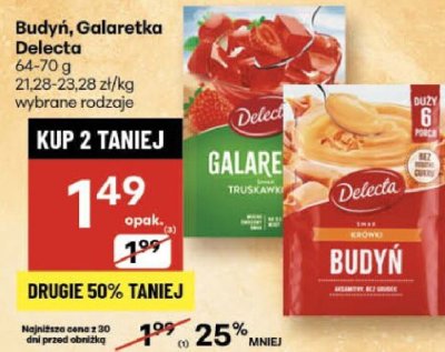 Budyń Delecta promocja w Delikatesy Centrum