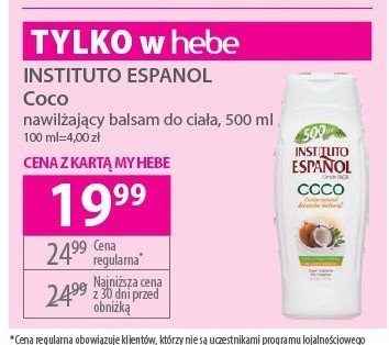 Balsam do ciała coco Instituto espanol promocja