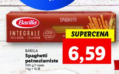 Makaron integrale spaghetti Barilla promocja
