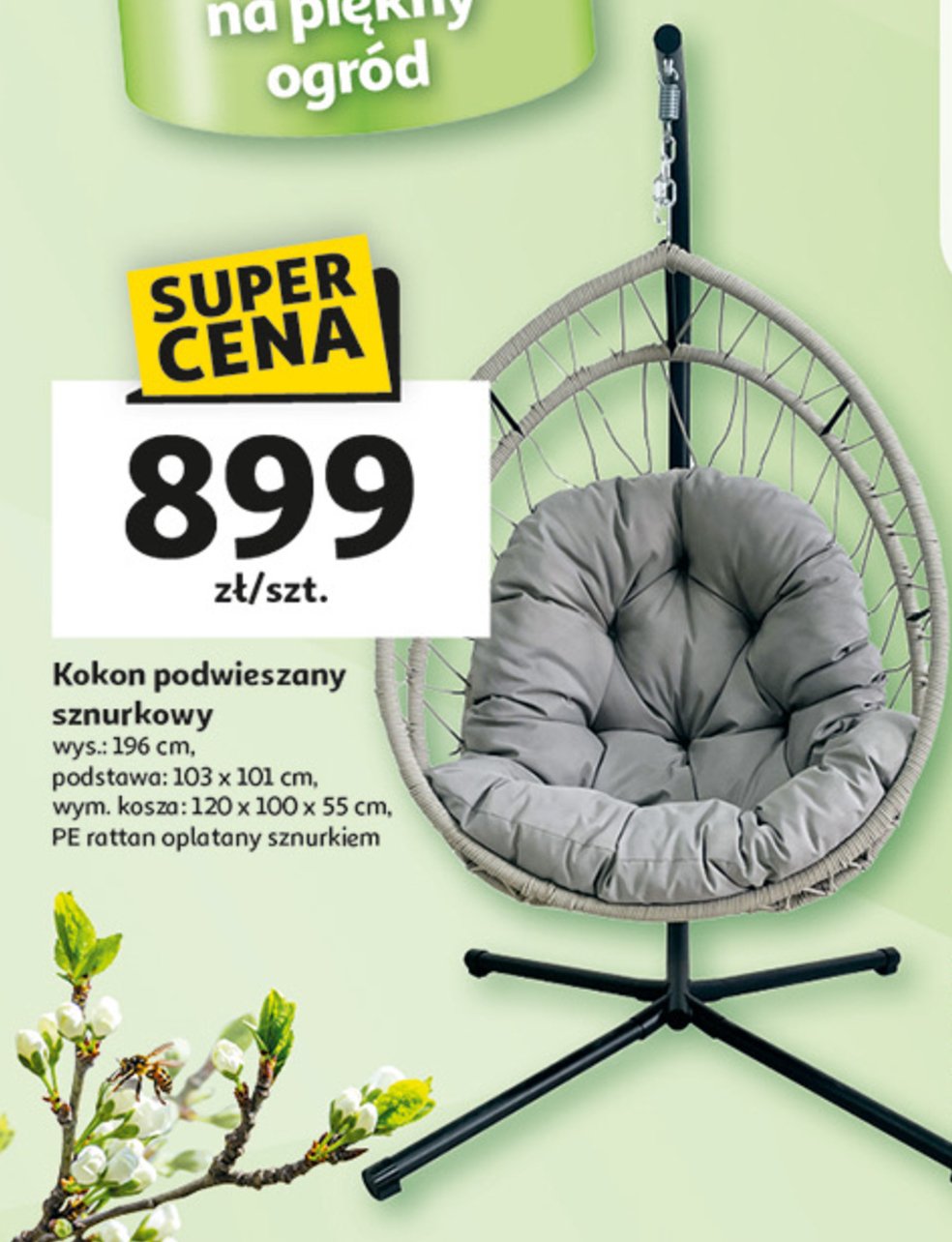Kokon podiweszany sznurkowy promocja w Auchan