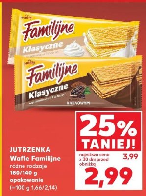 Wafle Familijne różne rodzaje promocja w Kaufland