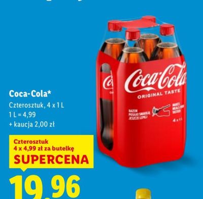 Napój Coca-Cola promocja w Lidl