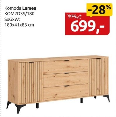 Komoda Lamea KOM2D3S/180 promocja w Black Red White