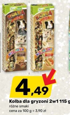 Kolba dla gryzoni 2w1 115g różne smaki promocja w Bricomarche