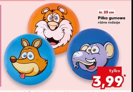 Piłka gumowa 23 cm promocja w Kaufland