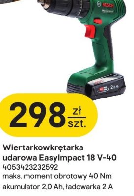 Wiertarkowkrętarka udarowa Bosch EasyImpact 18V promocja w Castorama