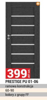 Drzwi PRESTIGE PU 01-06 ramowa konstrukcja 60-90 kolory z grupy FF promocja w Merkury Market
