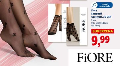 Skarpetki wzorzyste Fiore 20 DEN Rita, Virginia Black lub Trinity promocja w Lidl