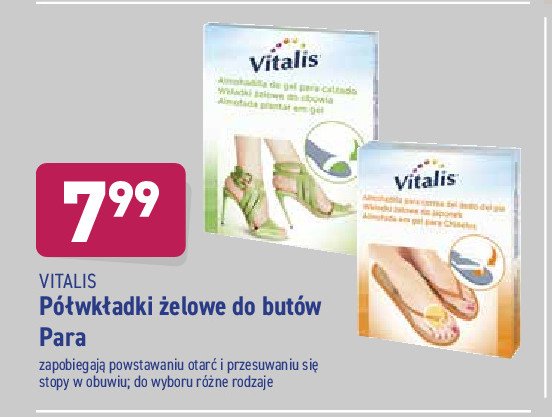 Półwkładki do japonek żelowe Vitalis promocja
