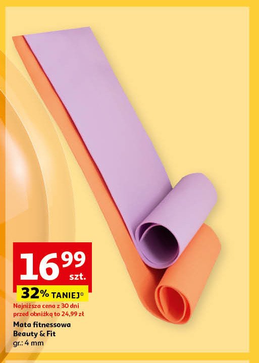 Mata fitness 4 mm promocja w Auchan