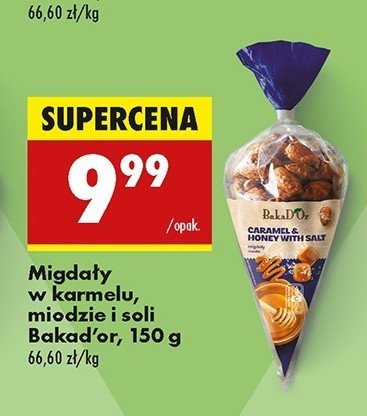 Migdały w karmelu miodzie i soli Bakad'or promocja w Biedronka