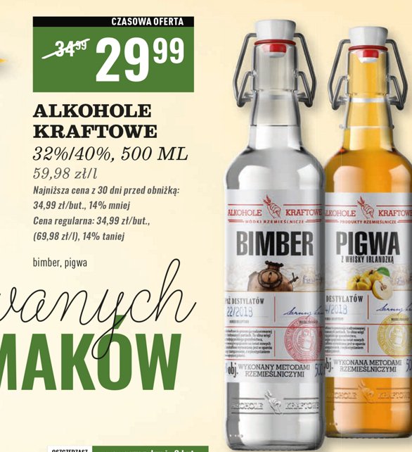 Bimber ALKOHOLE KRAFTOWE promocja