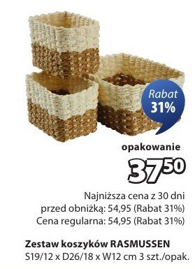 Zestaw koszyków RASMUSSEN promocja w Jysk