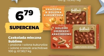 Czekolada mleczna prażona i solona kukurydza 100 g promocja w Netto