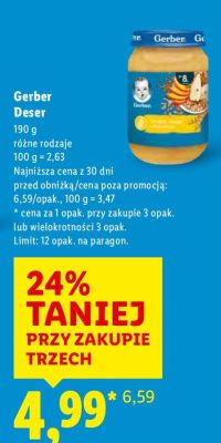 Deser dla niemowląt, różne rodzaje promocja w Lidl