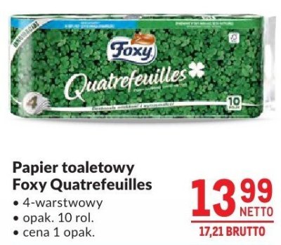 Papier toaletowy Foxy Quatrefeuilles 4-warstwowy promocja w Makro