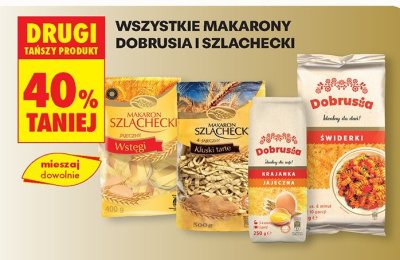 Makaron Dobrusia i Szlachecki wszystkie rodzaje promocja w Biedronka