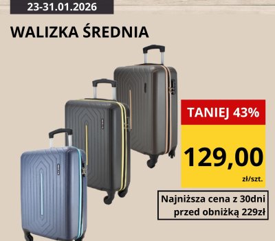 Walizka średnia 24" 66x44x26 cm promocja w Supeco