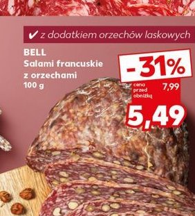 Salami francuskie z orzechami Bell polska promocja w Kaufland