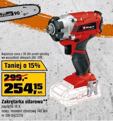 Zakrętarka udarowa Einhell promocja w OBI