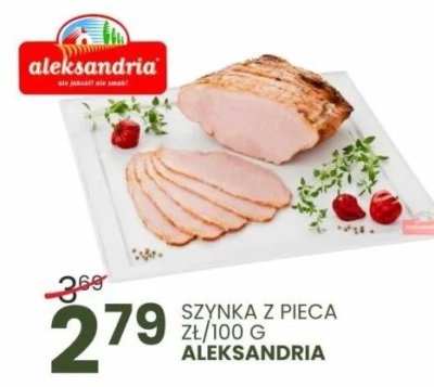 Szynka z pieca zł/100g Aleksandra promocja w Wafelek