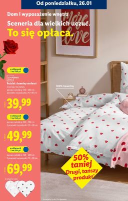 Pościel z bawełny renforcé Livarno Home 160x200cm promocja w Lidl