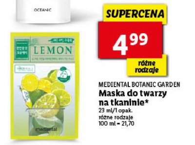 Maska w p艂achcie lemon Mediental botanic garden promocja