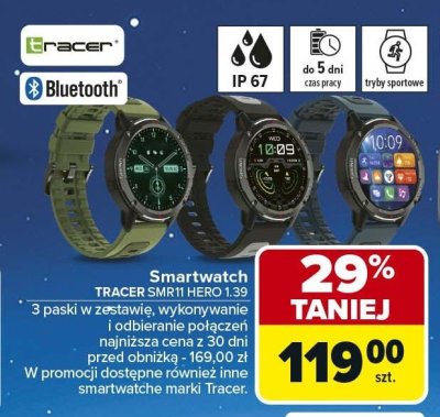 Smartwatch TRACER SMRTI HERO I 39 promocja w Carrefour