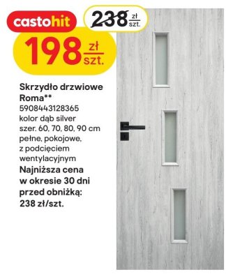 Skrzydło drzwiowe Roma promocja w Castorama