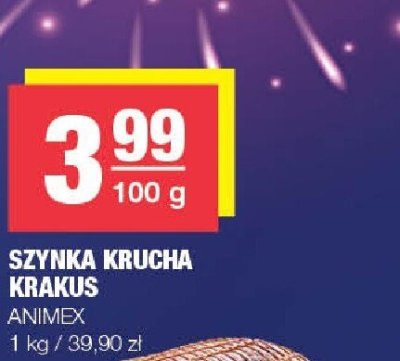 Szynka krucha Krakus ANIMEX promocja w SPAR