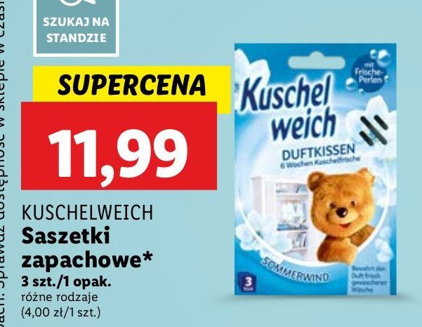 Saszetki zapachowe summer wind Kuschelweich promocja w Lidl