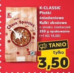 Płatki choco spotties o smaku ciasteczek K-classic promocja
