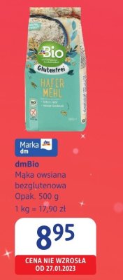 Mąka owsiana bezglutenowa dmBio promocja w Drogerie DM