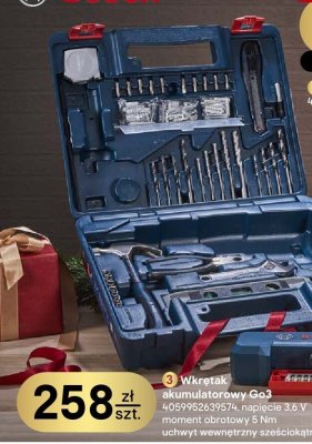 Wkrętak akumulatorowy Go3 Bosch promocja w Castorama