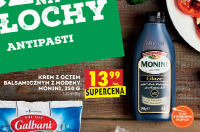 Krem z białego octu balsamicznego z modeny Monini glaze promocja