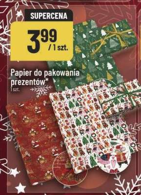 Papier do pakowania prezentów POLOmarket promocja w POLOmarket