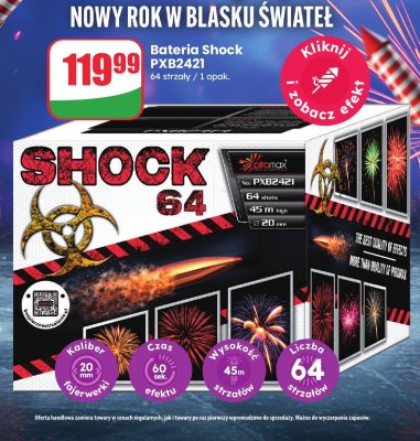 Bateria fajerwerki Shock PXB2421 promocja w Dino