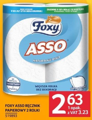 Ręcznik papierowy Foxy Asso 2 rolki promocja w Selgros