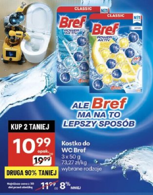 Kostka do WC Bref 3 x 50 g wybrane rodzaje promocja w Delikatesy Centrum