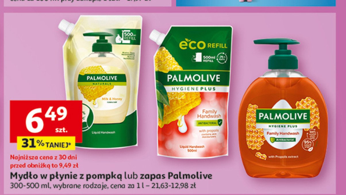 Myd艂o w p艂ynie ekstrakt z propolisu Palmolive hygiene plus promocja