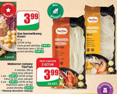 Sos borowikowy Knorr promocja w Dino