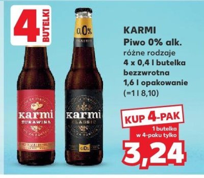 Piwo KARMI 0%  promocja w Kaufland