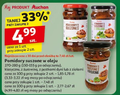 Pomidory suszone w oleju promocja w Auchan