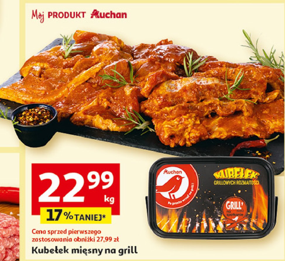 Kubełek grillowych pyszności bez kości Auchan promocja