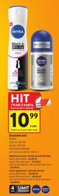 Dezodorant Nivea Black & White Invisible Clear spray promocja w Intermarche