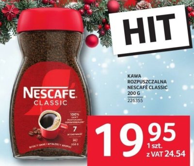 Kawa rozpuszczalna Nescafe Classic 200 g promocja w Selgros