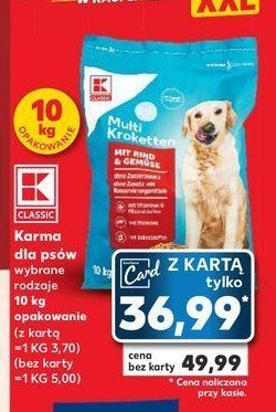 Karma dla psa z wołowiną i warzywami K-classic promocja