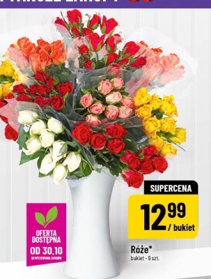 Róże bukiet 9 szt. promocja w POLOmarket