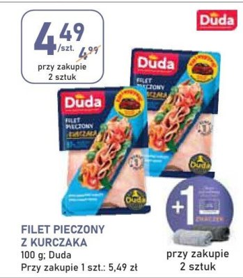 Filet pieczony z kurczaka Duda 100g promocja w Stokrotka